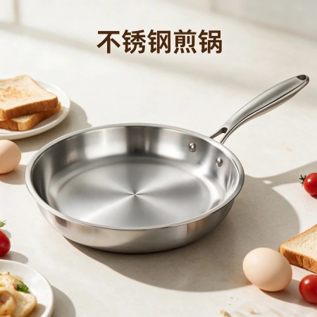 CGUCOOK stainless steel frying pan, non-stick pan, low-smoke cooking pan, smooth steak frying pan, uniform heat conduction, universal stainless steel pan for frying eggs CGUCOOK stainless steel frying pan, non-stick pan, low-smoke cooking pan, smooth steak frying pan, uniform heat conduction, universal stainless steel pan for frying eggs